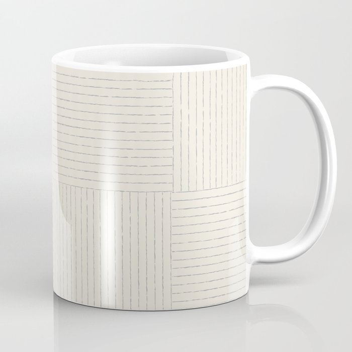 Lines III (Linen Gray) Coffee Mug Gallery Image 1