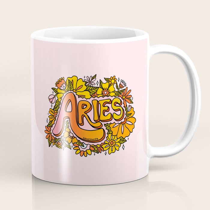 Aries Flowers Coffee Mug Gallery Image 1