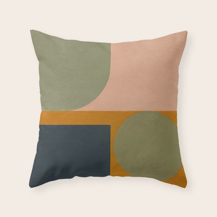 Mid Century Modern Balance Throw Pillow Gallery Image 1