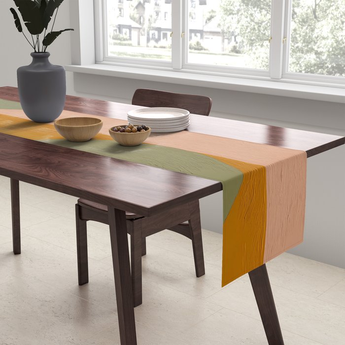 Mid Century Modern Balance Table Runner Gallery Image 2