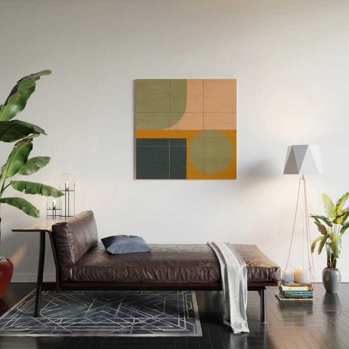 Mid Century Modern Balance Wood Wall Art Gallery Image 2