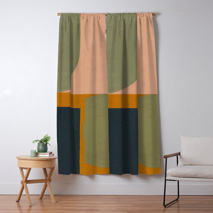 Mid Century Modern Balance Window Curtain Gallery Image 5