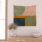 Mid Century Modern Balance Wall Tapestry Gallery Image 2