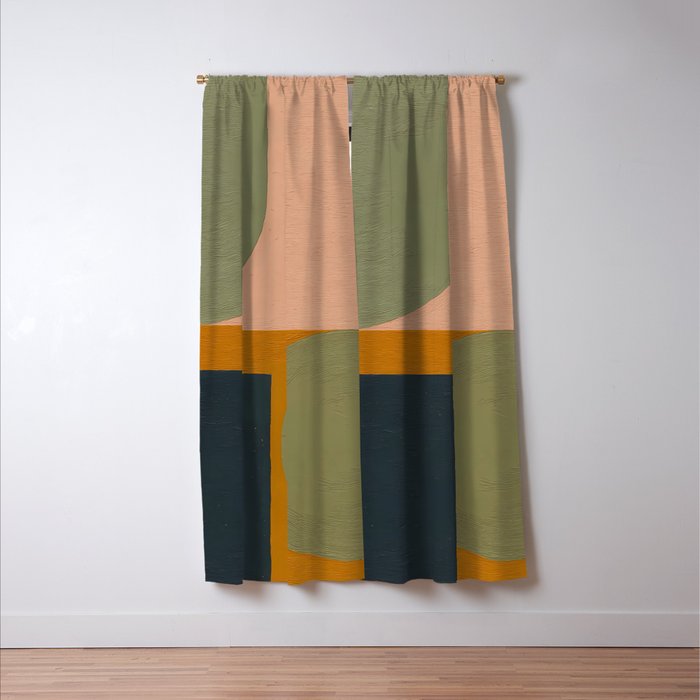 Mid Century Modern Balance Window Curtain Gallery Image 3