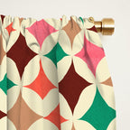 Bold and Cheerful Christmas Quilt: Starry Circles with Texture Window Curtain Gallery Image 2