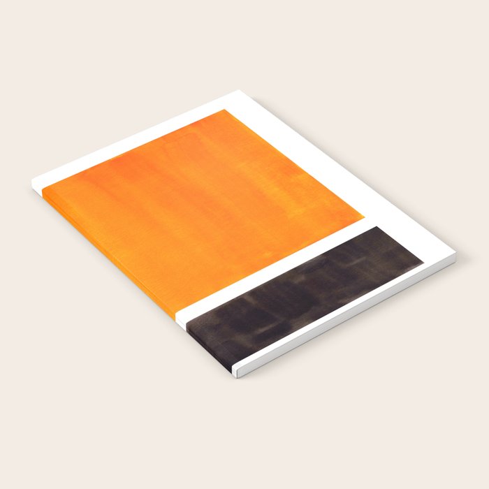 Minimalist Mid Century Modern Color Block Pop Art Rothko Inspired Golden Yellow Black Squares Notebook Gallery Image 1