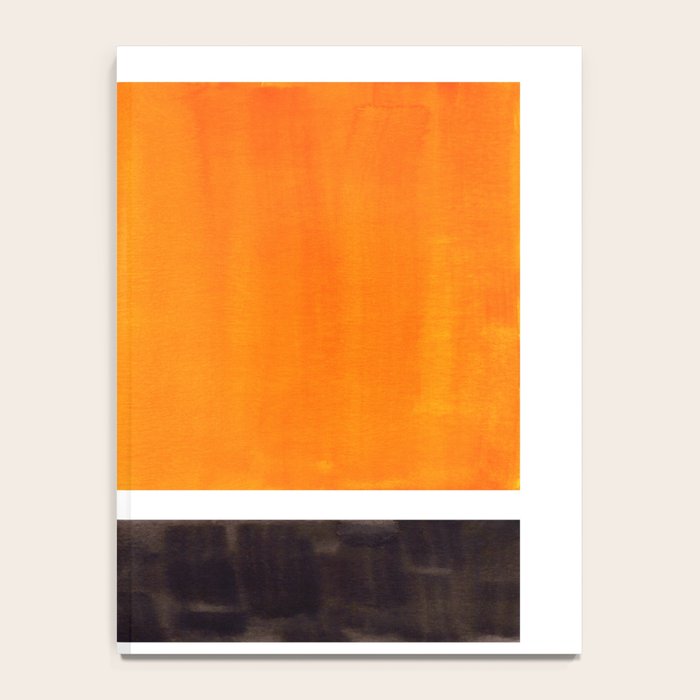 Minimalist Mid Century Modern Color Block Pop Art Rothko Inspired Golden Yellow Black Squares Notebook Gallery Image 4