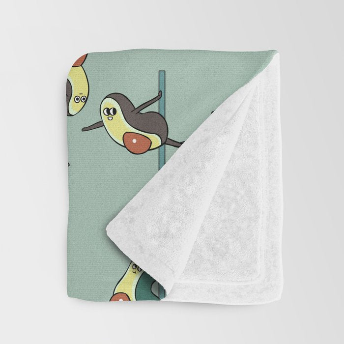 Avocados Pole Dancing Club Throw Blanket Gallery Image 3