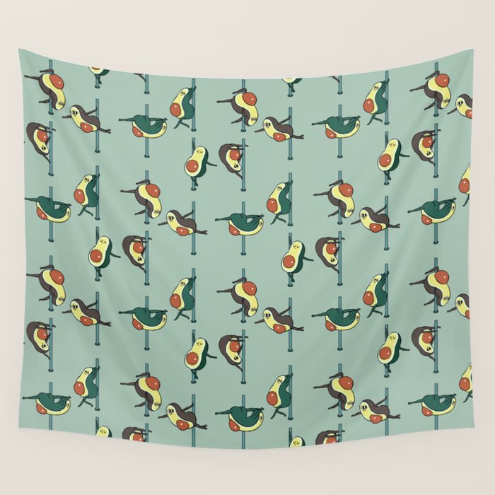 Avocados Pole Dancing Club Wall Tapestry Gallery Image 4
