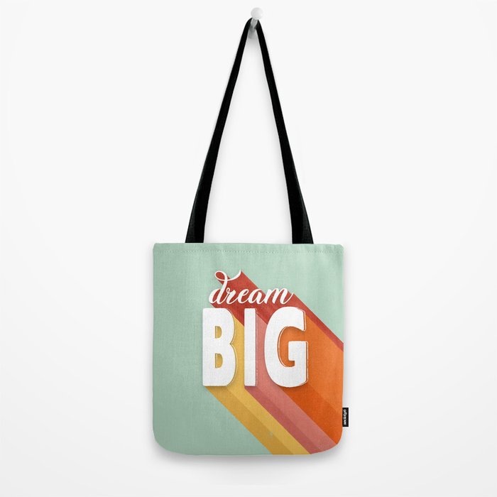 DREAM BIG - positive typography Tote Bag Gallery Image 2