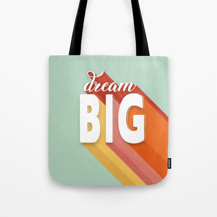 DREAM BIG - positive typography Tote Bag Gallery Image 1