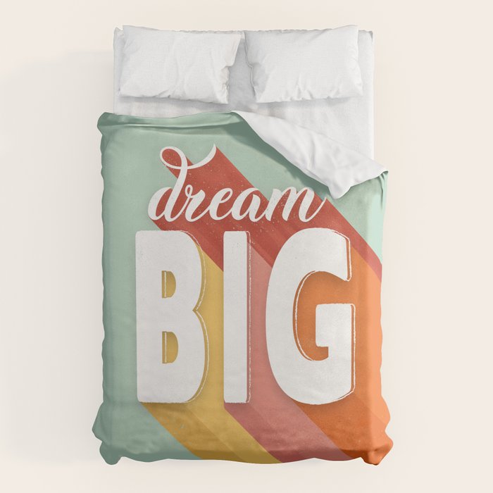 DREAM BIG - positive typography Duvet Cover Gallery Image 6