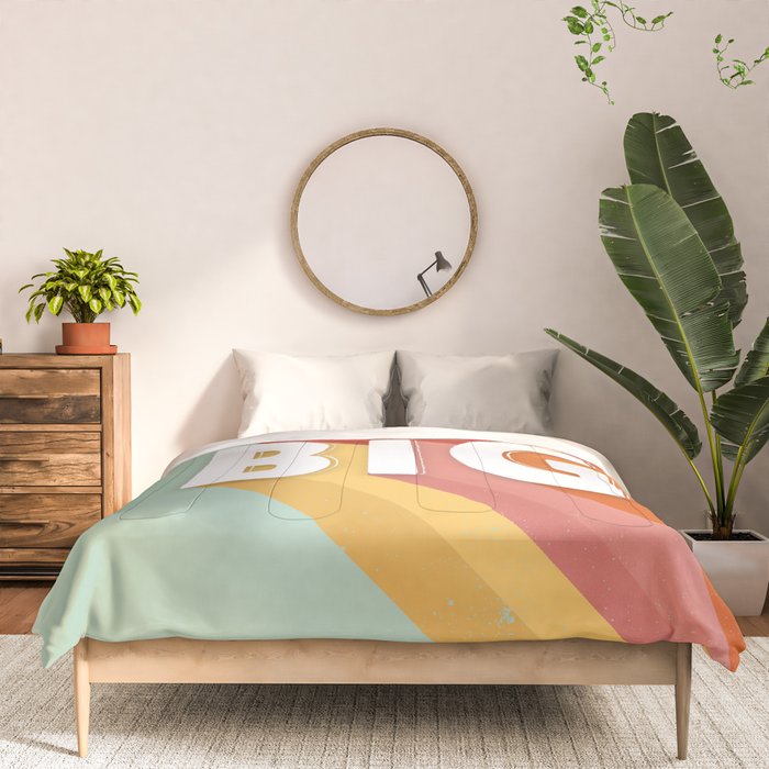 DREAM BIG - positive typography Comforter Gallery Image 3