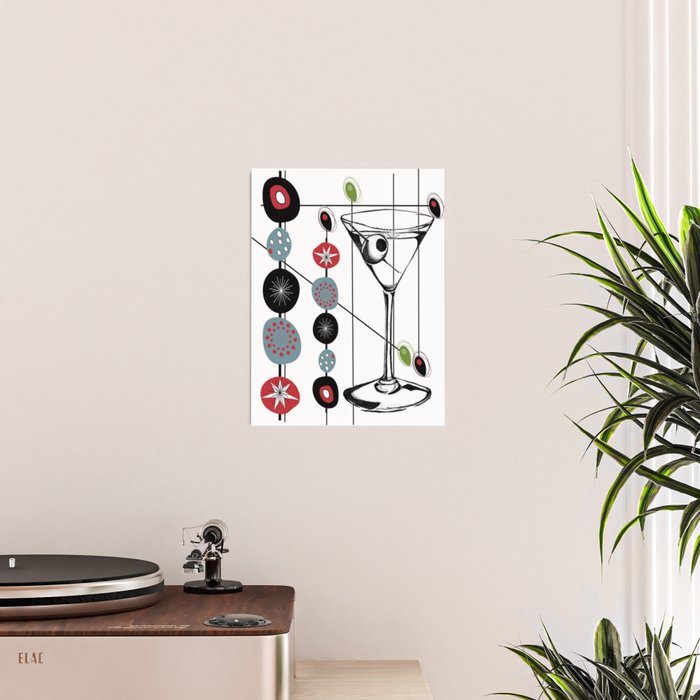 Mid-Century Modern Art Atomic Cocktail 3.0 Poster Gallery Image 2