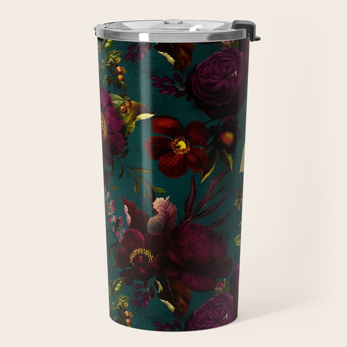Before Midnight Vintage Flowers Garden Travel Mug Gallery Image 2