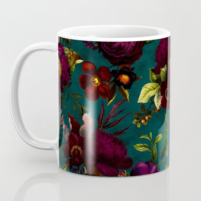 Before Midnight Vintage Flowers Garden Coffee Mug Gallery Image 3