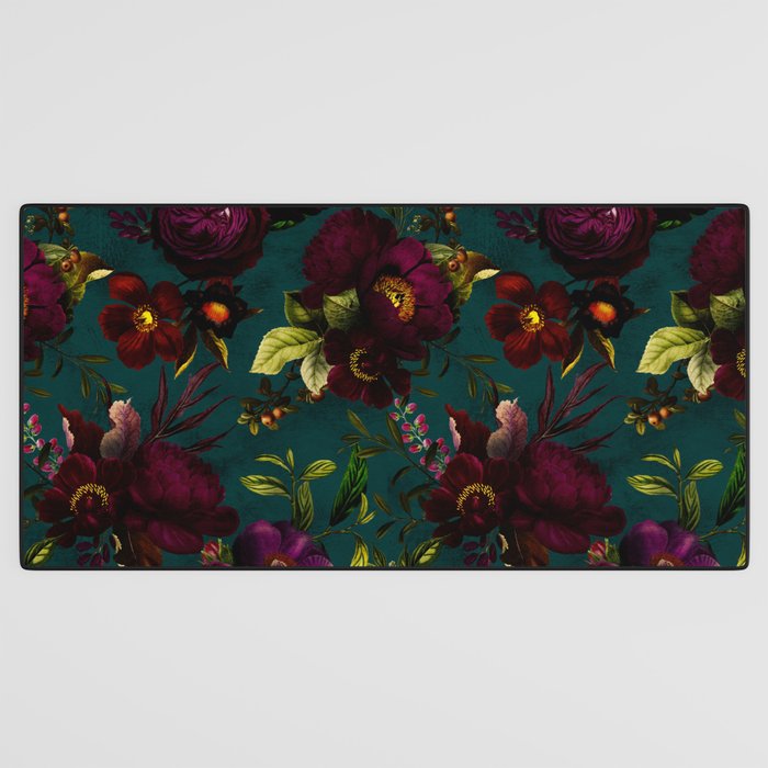 Before Midnight Vintage Flowers Garden Desk Mat Gallery Image 3