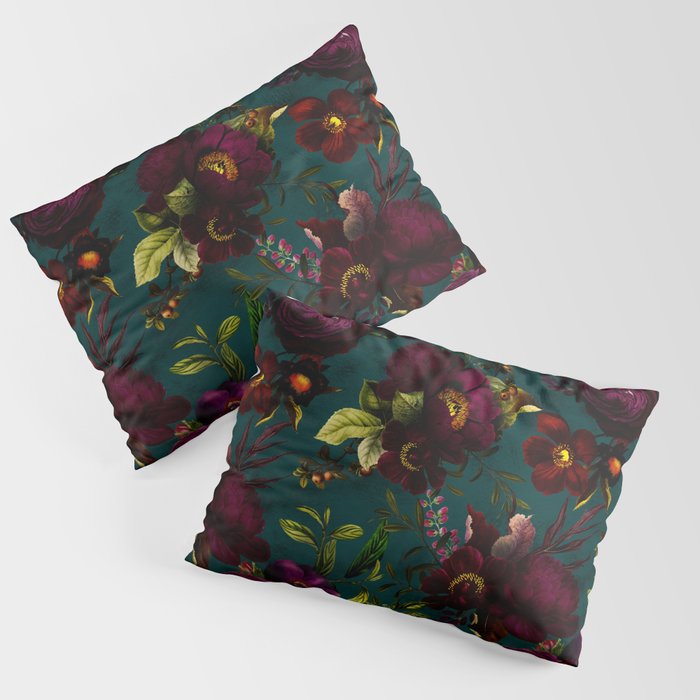Before Midnight Vintage Flowers Garden Pillow Sham Gallery Image 3