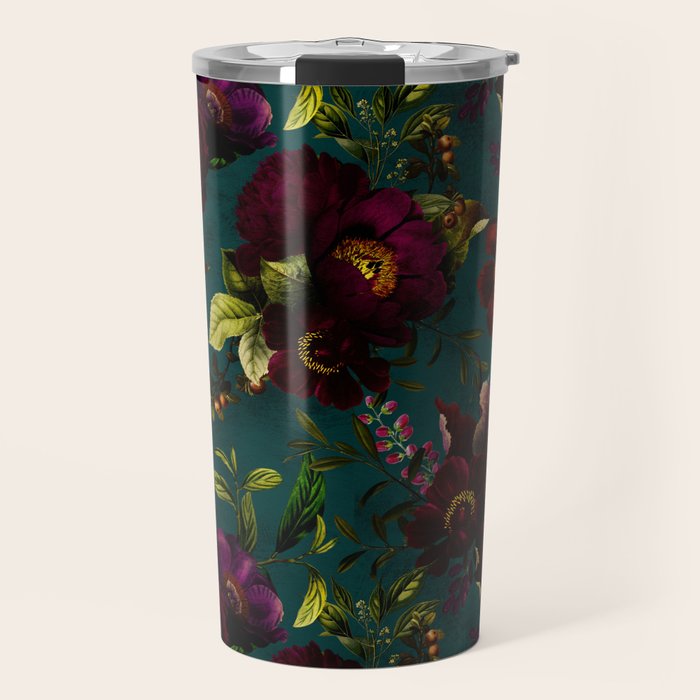 Before Midnight Vintage Flowers Garden Travel Mug Gallery Image 1