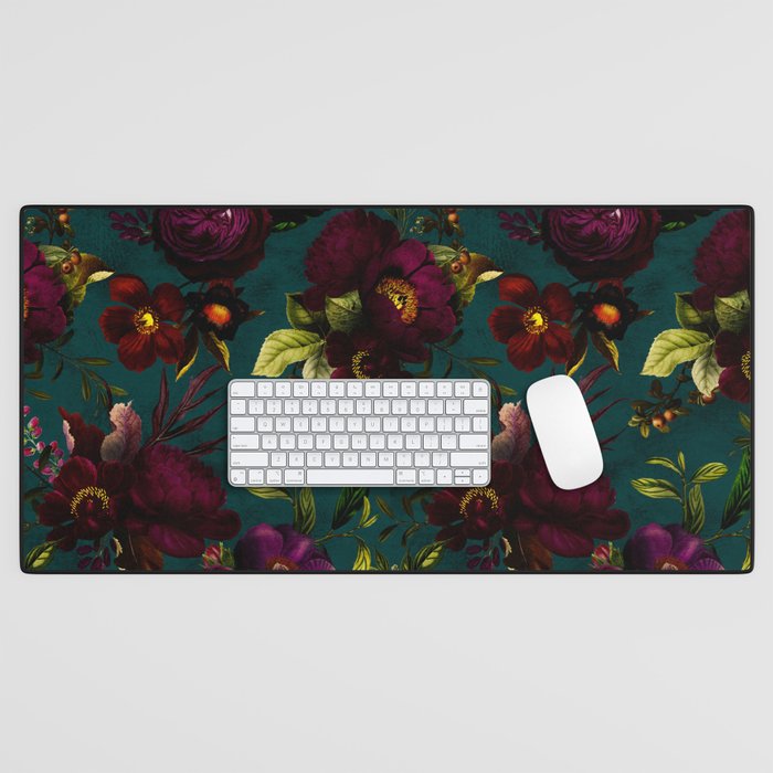 Before Midnight Vintage Flowers Garden Desk Mat Gallery Image 1