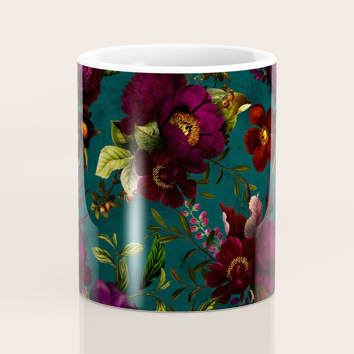 Before Midnight Vintage Flowers Garden Coffee Mug Gallery Image 4