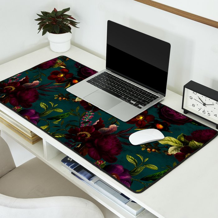Before Midnight Vintage Flowers Garden Desk Mat Gallery Image 2