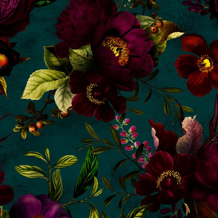 Before Midnight Vintage Flowers Garden Coffee Mug Gallery Image 2