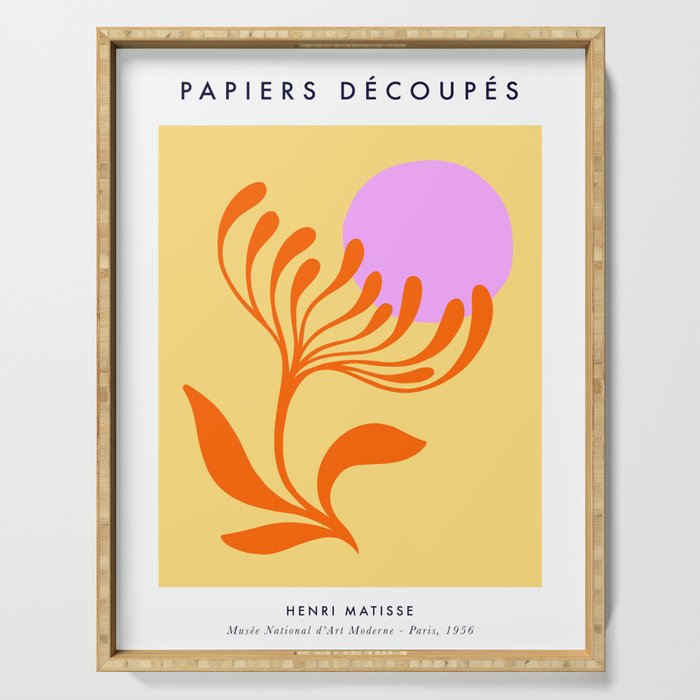 Matisse Poster 3. Flower & Sun cut-outs Serving Tray Gallery Image 1
