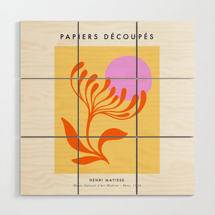 Matisse Poster 3. Flower & Sun cut-outs Wood Wall Art Gallery Image 1
