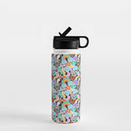 Vintage Y2K cartoon sticker pattern Water Bottle Gallery Image 1