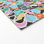 Vintage Y2K cartoon sticker pattern Welcome Mat Gallery Image 2