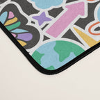 Vintage Y2K cartoon sticker pattern Desk Mat Gallery Image 4