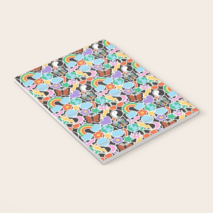 Vintage Y2K cartoon sticker pattern Notebook Gallery Image 3