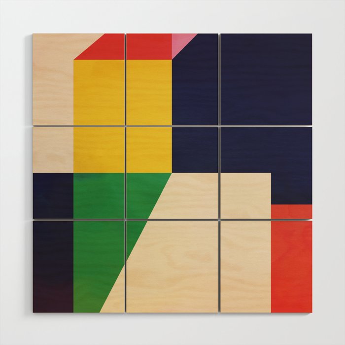 Geometric Shapes 114 Wood Wall Art Gallery Image 1