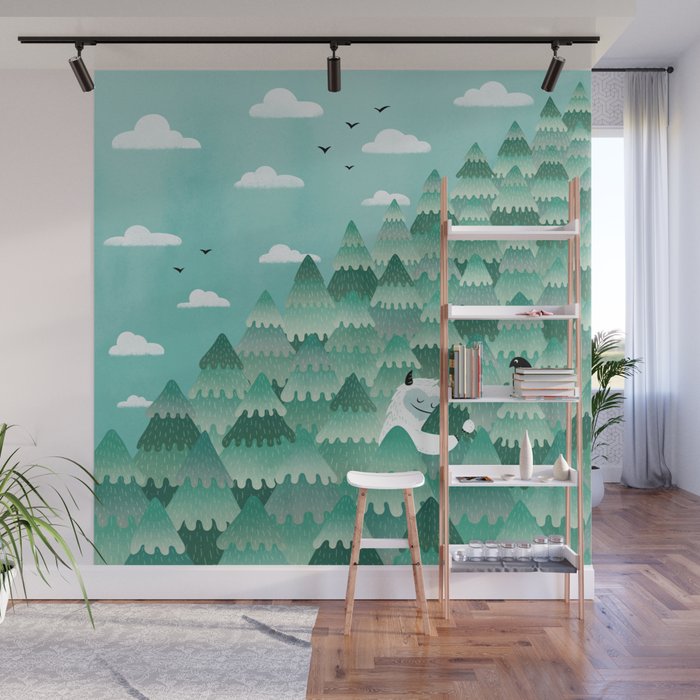 Tree Hugger (Spring & Summer version) Wall Mural Gallery Image 1