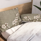 Blossoming plum tree at full moon  - Vintage Japanese Woodblock Print Art Pillow Sham Gallery Image 2