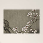 Blossoming plum tree at full moon  - Vintage Japanese Woodblock Print Art Welcome Mat Gallery Image 1