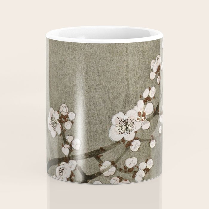 Blossoming plum tree at full moon  - Vintage Japanese Woodblock Print Art Coffee Mug Gallery Image 4