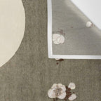 Blossoming plum tree at full moon  - Vintage Japanese Woodblock Print Art Wall Tapestry Gallery Image 3