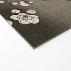 Blossoming plum tree at full moon  - Vintage Japanese Woodblock Print Art Welcome Mat Gallery Image 2