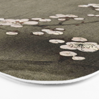 Blossoming plum tree at full moon  - Vintage Japanese Woodblock Print Art Bath Mat Gallery Image 3