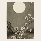 Blossoming plum tree at full moon  - Vintage Japanese Woodblock Print Art Poster Gallery Image 4