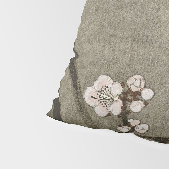 Blossoming plum tree at full moon  - Vintage Japanese Woodblock Print Art Pillow Sham Gallery Image 4