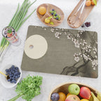 Blossoming plum tree at full moon  - Vintage Japanese Woodblock Print Art Cutting Board Gallery Image 2