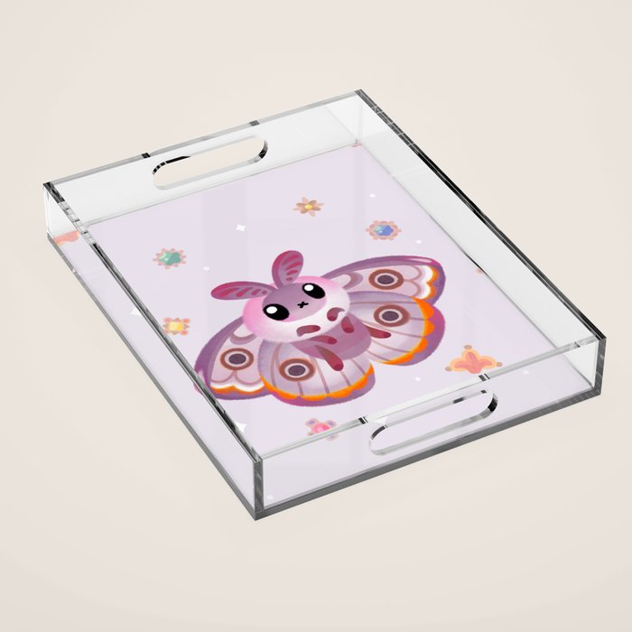 Marbled Emperor Moth Acrylic Tray Gallery Image 1