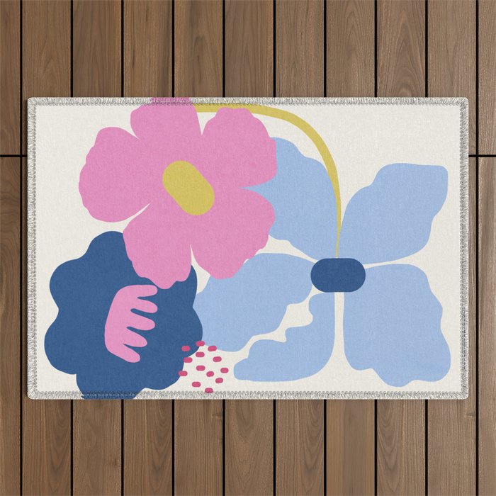 Paper Blooms - tropical Outdoor Rug Gallery Image 1