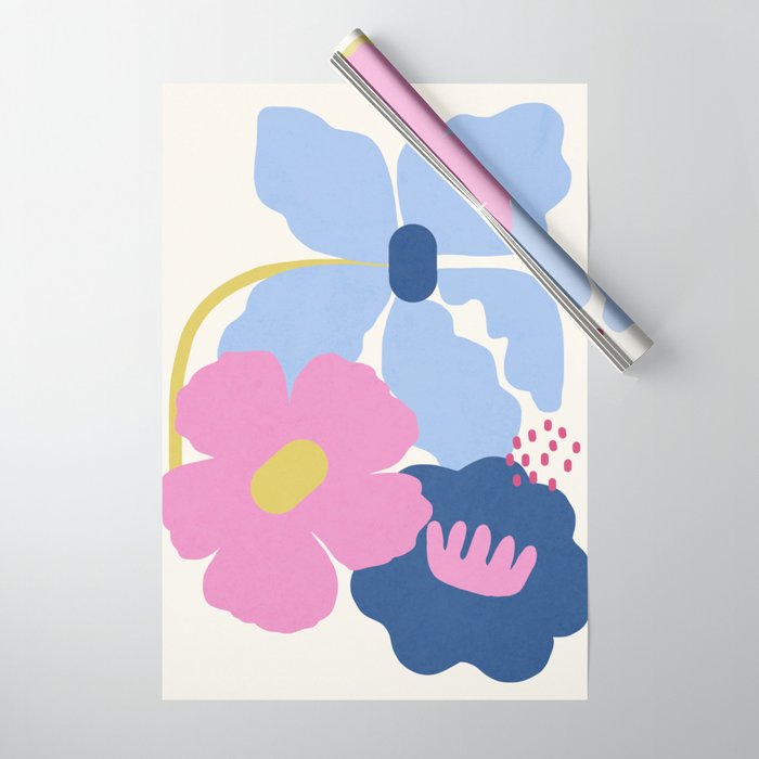 Paper Blooms - tropical Wrapping Paper Gallery Image 1