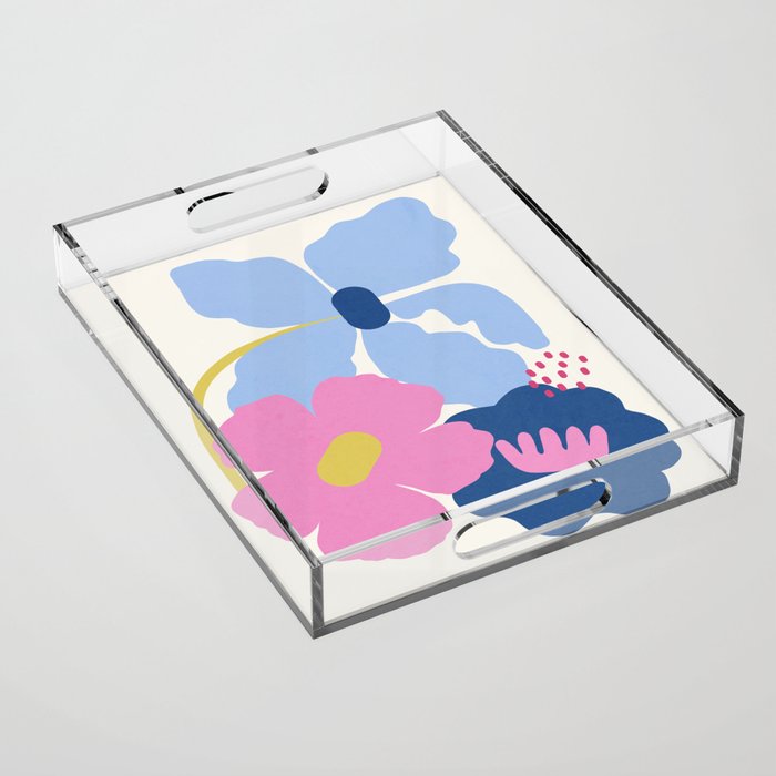 Paper Blooms - tropical Acrylic Tray Gallery Image 1