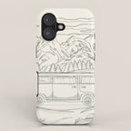 Mountain Road Linescape iPhone Case Gallery Image 1