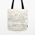 Mountain Road Linescape Tote Bag Gallery Image 1
